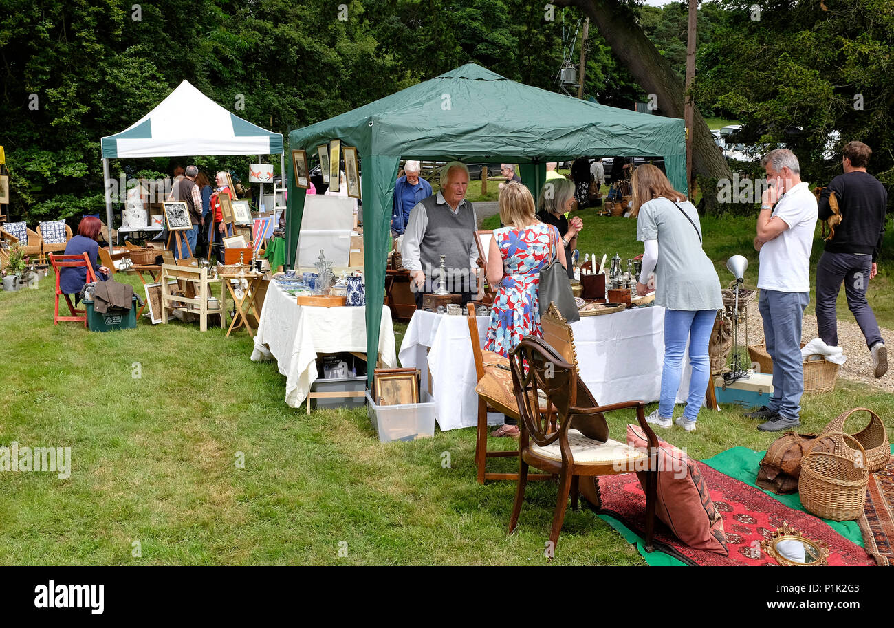bayfield hall antiques fair, north norfolk, england Stock Photo