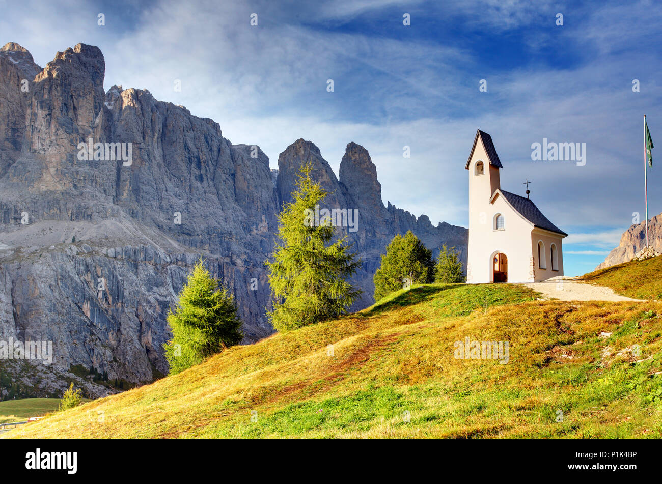 Summer mountain landscape in Alps - italy dolomites Stock Photo