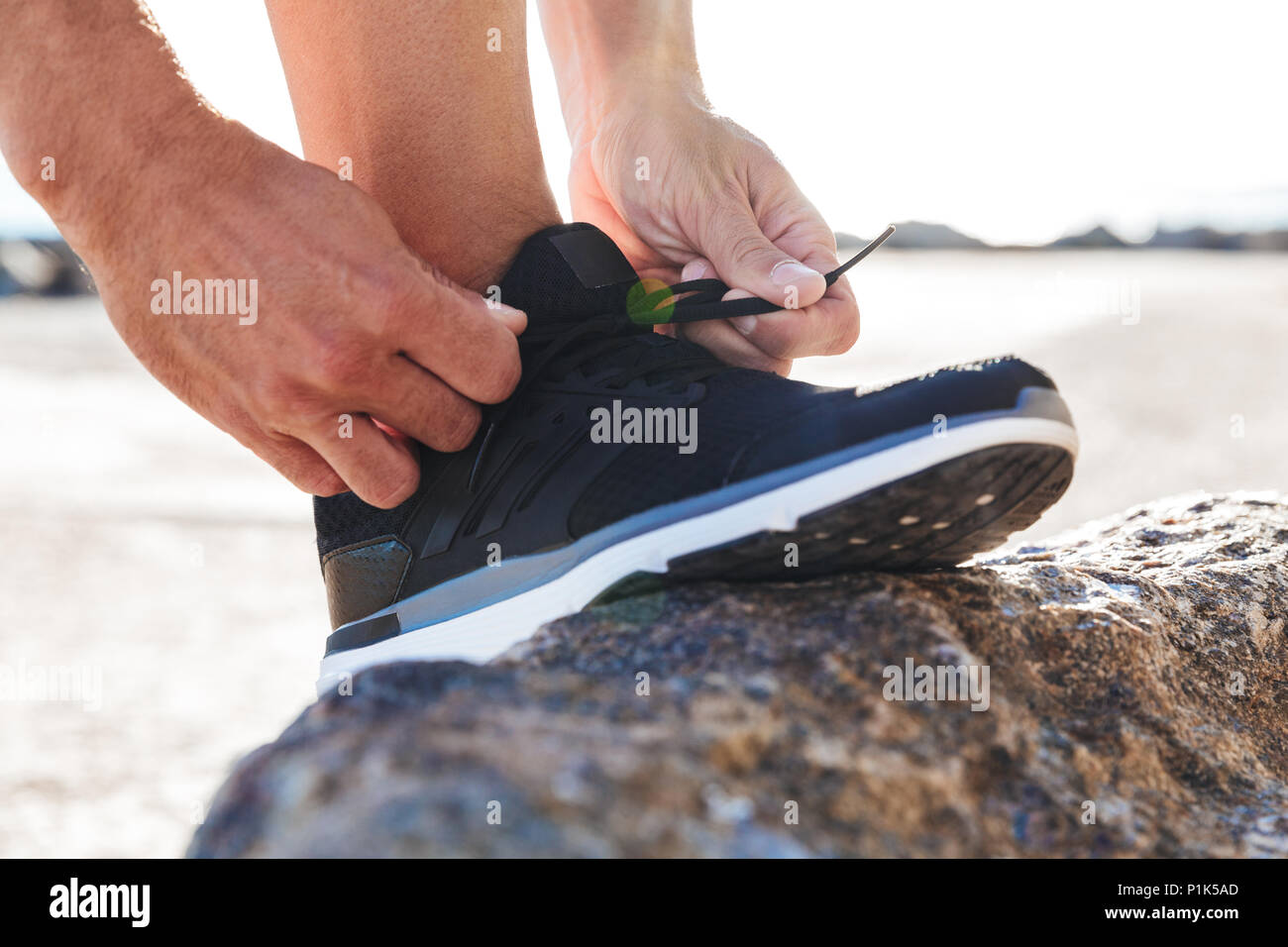 Fresh Look at Close Up Of A Man Tying Tying Shoelace On His