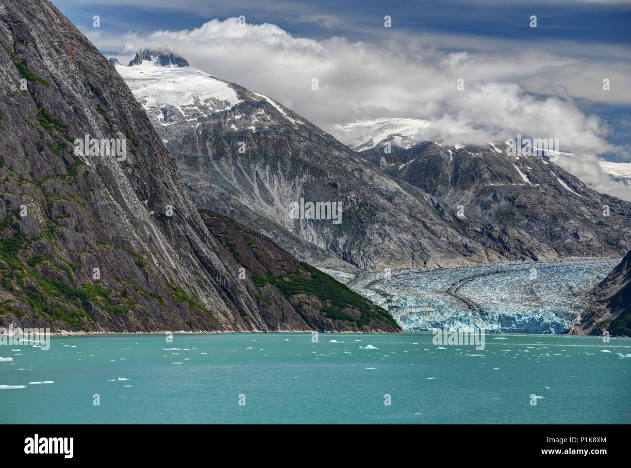 Dawes Glacier, Endicott Arm Fjord, Tongass National Forest, Alaska, United States Stock Photo