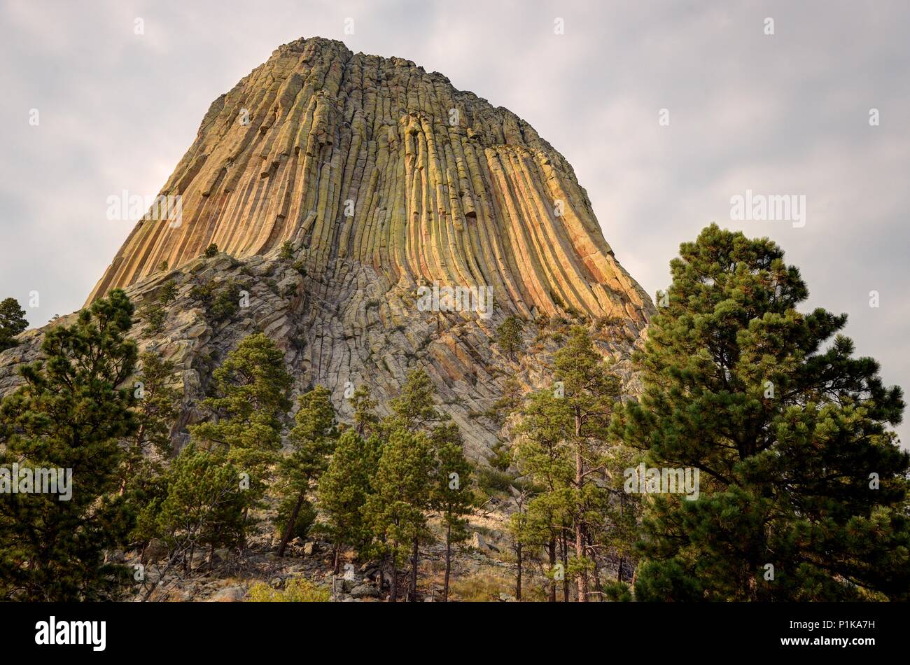 Devils Tower National Monument, Wyoming, United States Stock Photo