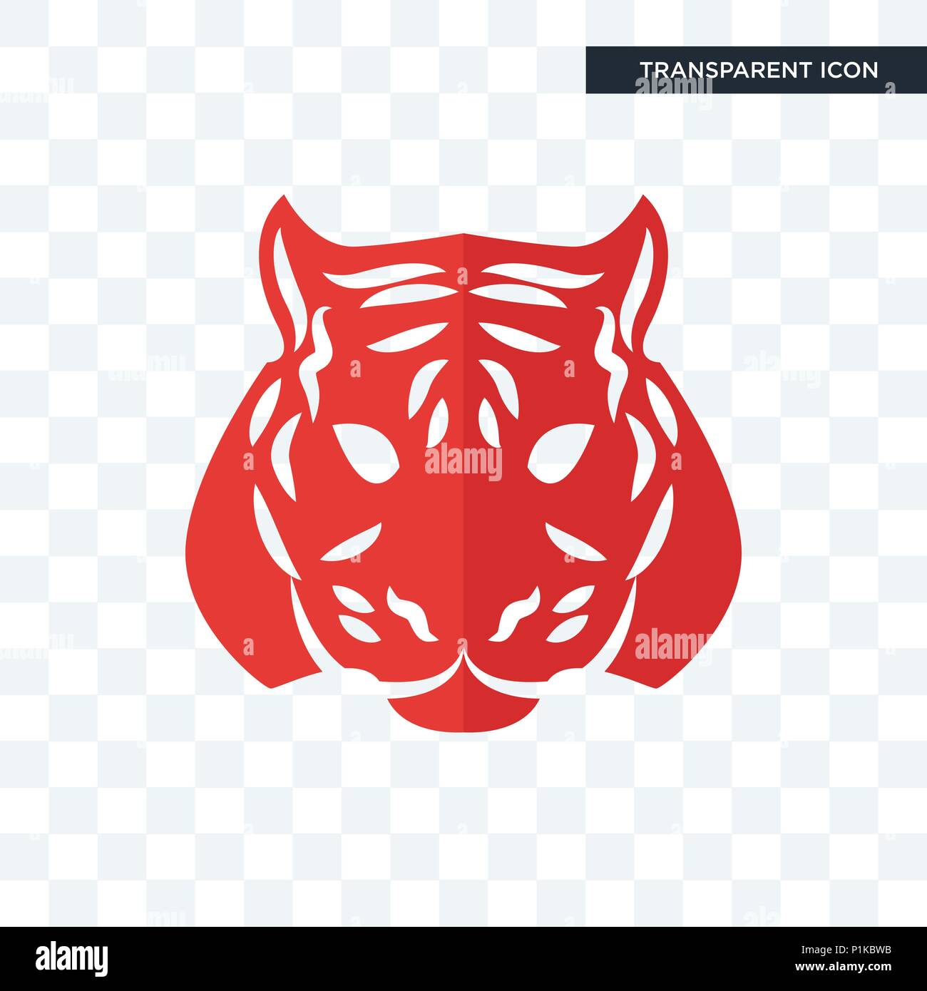 tiger vector icon isolated on transparent background, tiger logo ...