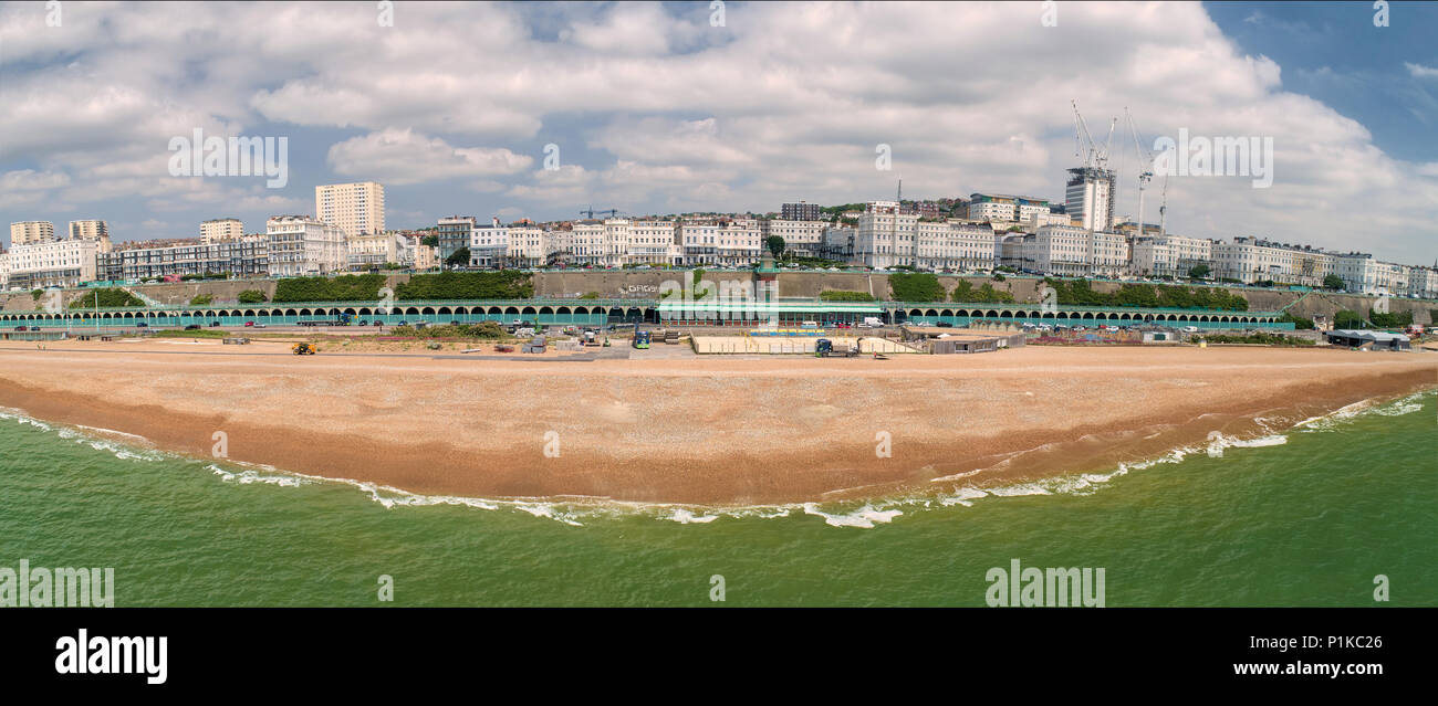Brighton Kemptown Seafront Panorama Stock Photo Alamy