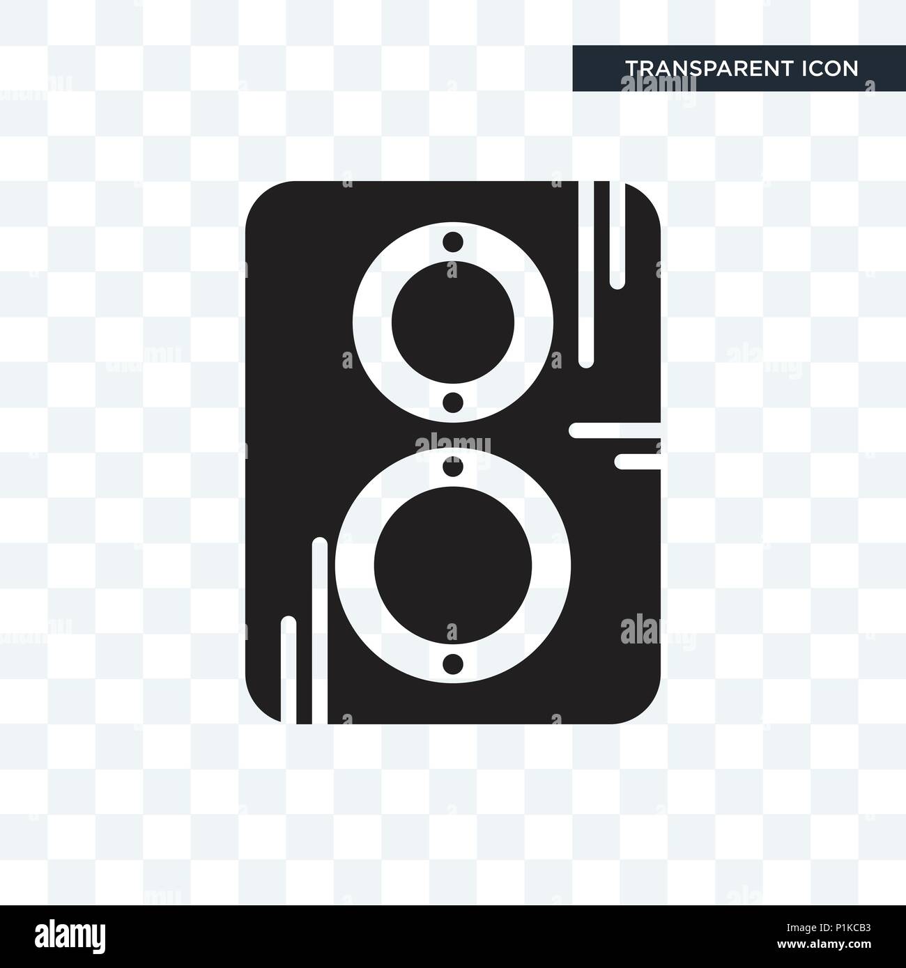 Speaker vector icon isolated on transparent background, Speaker logo