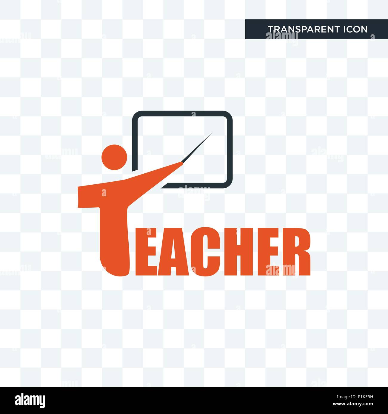 Download teacher vector icon isolated on transparent background, teacher logo concept Stock Vector Art ...