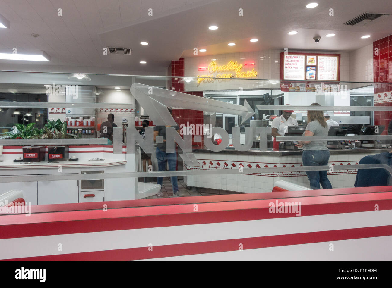 In N Out burger restaurant chain in Las Vegas, Nevada, USA Stock Photo