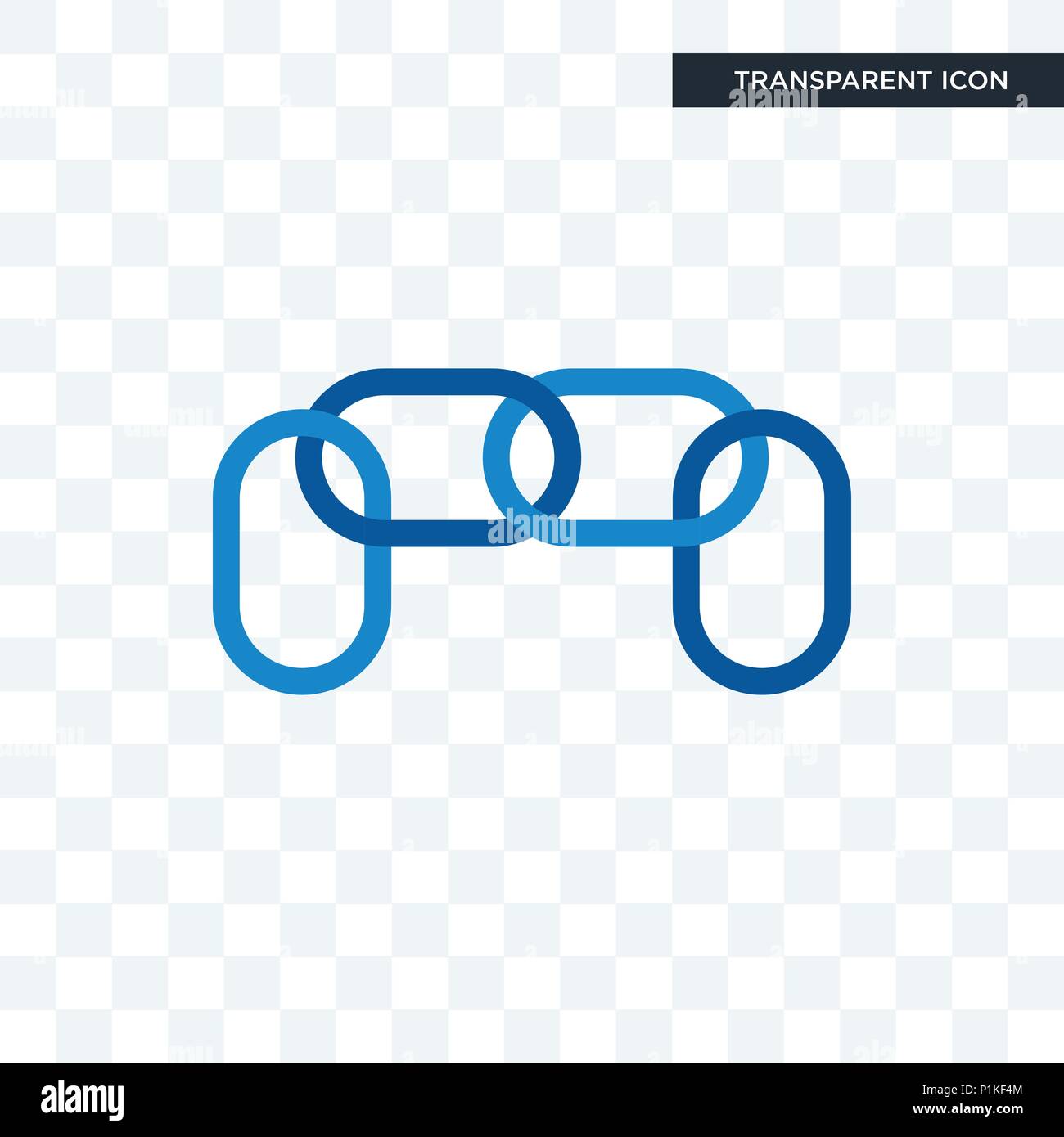 chainlink vector icon isolated on transparent background, chainlink logo concept Stock Vector