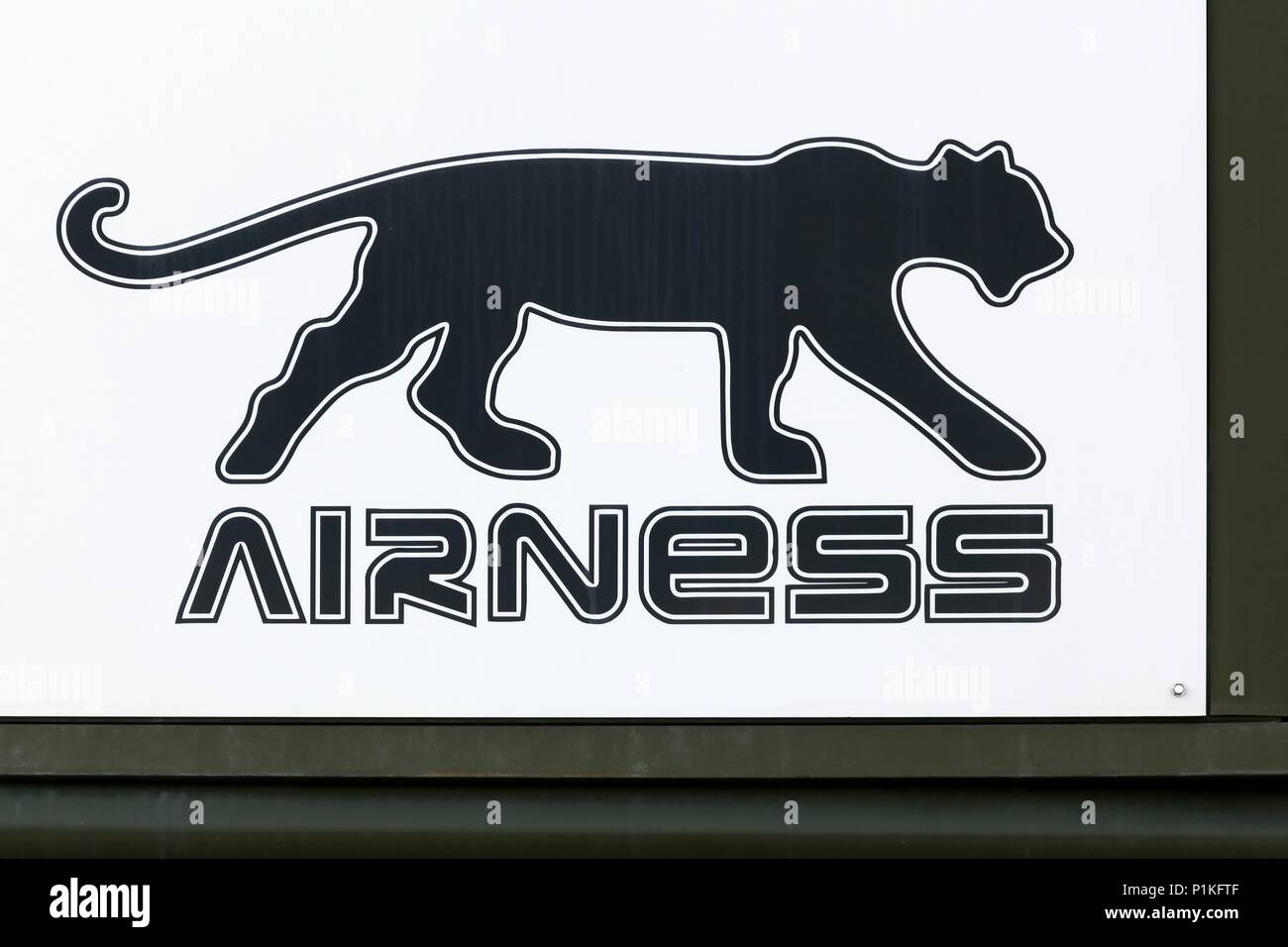 Creches, France - June 5, 2018: Airness logo on a wall. Airness is a  footwear trademark founded in 1999 in Saint-Denis, France Stock Photo -  Alamy