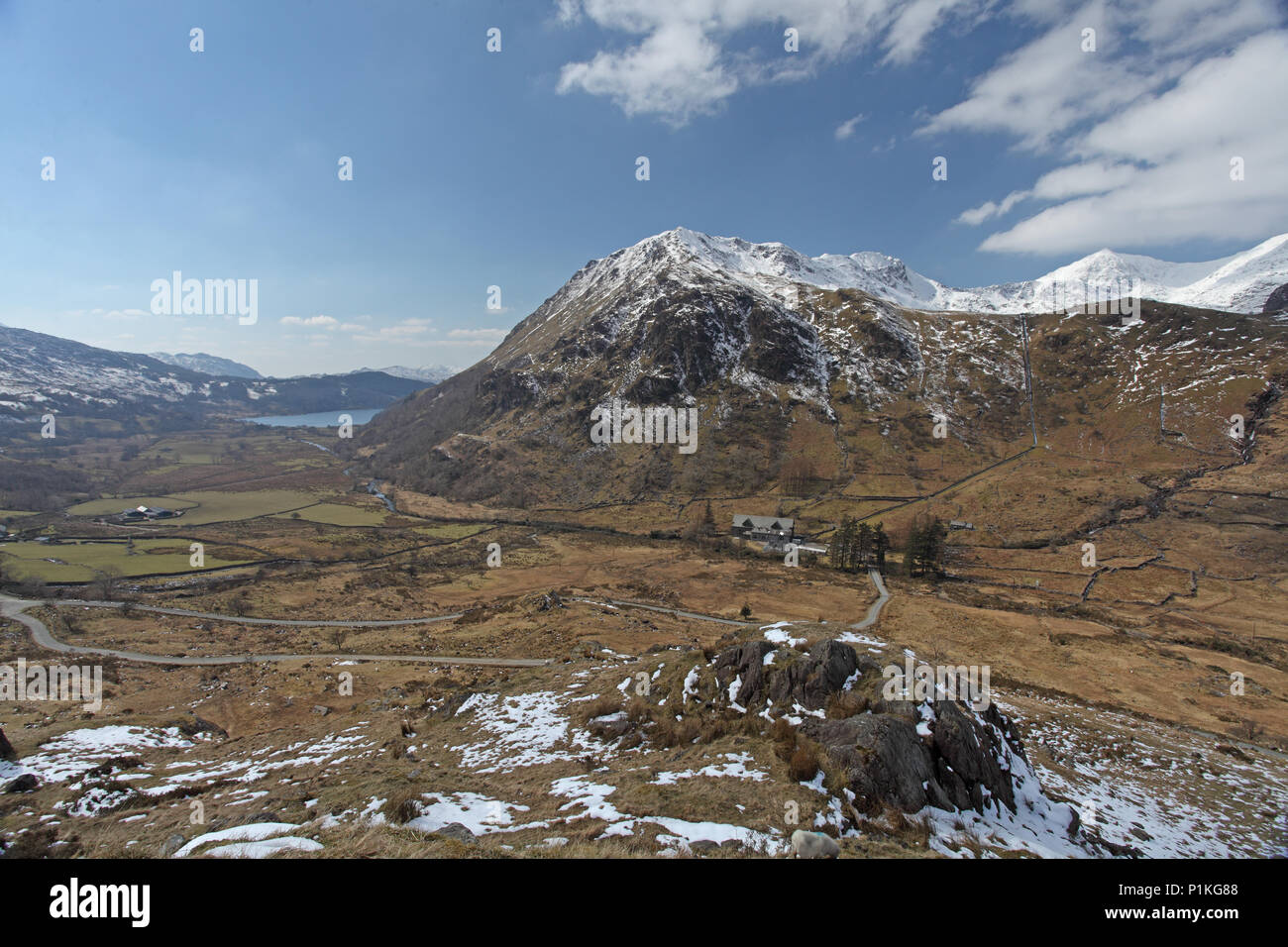 Mount Snowdon from the south face Snowdonia national park Stock Photo
