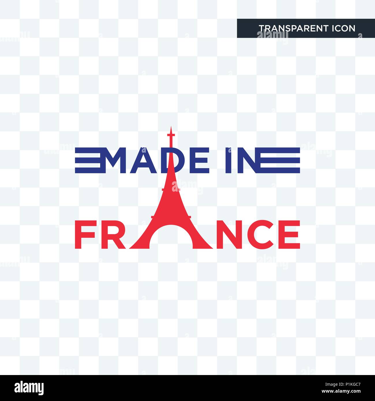 made in france vector icon isolated on transparent background