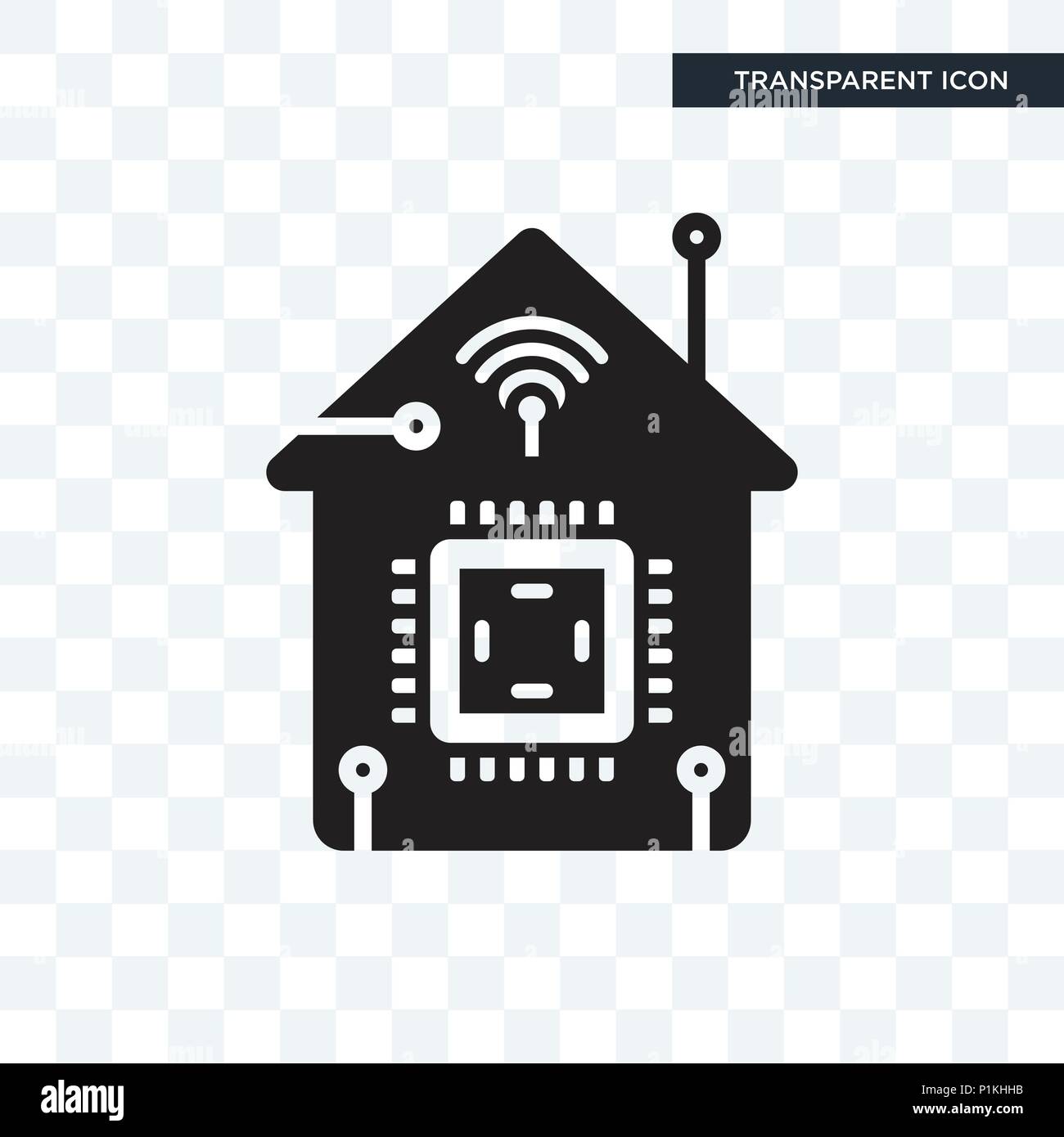 Download Smart home vector icon isolated on transparent background ...