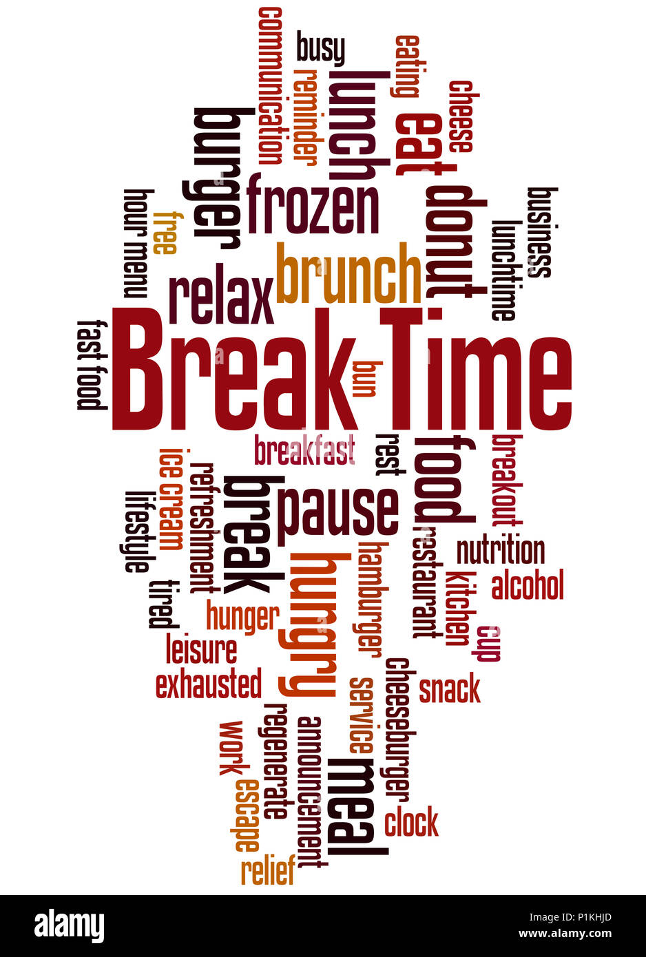 break-time-word-cloud-concept-on-white-background-stock-photo-alamy