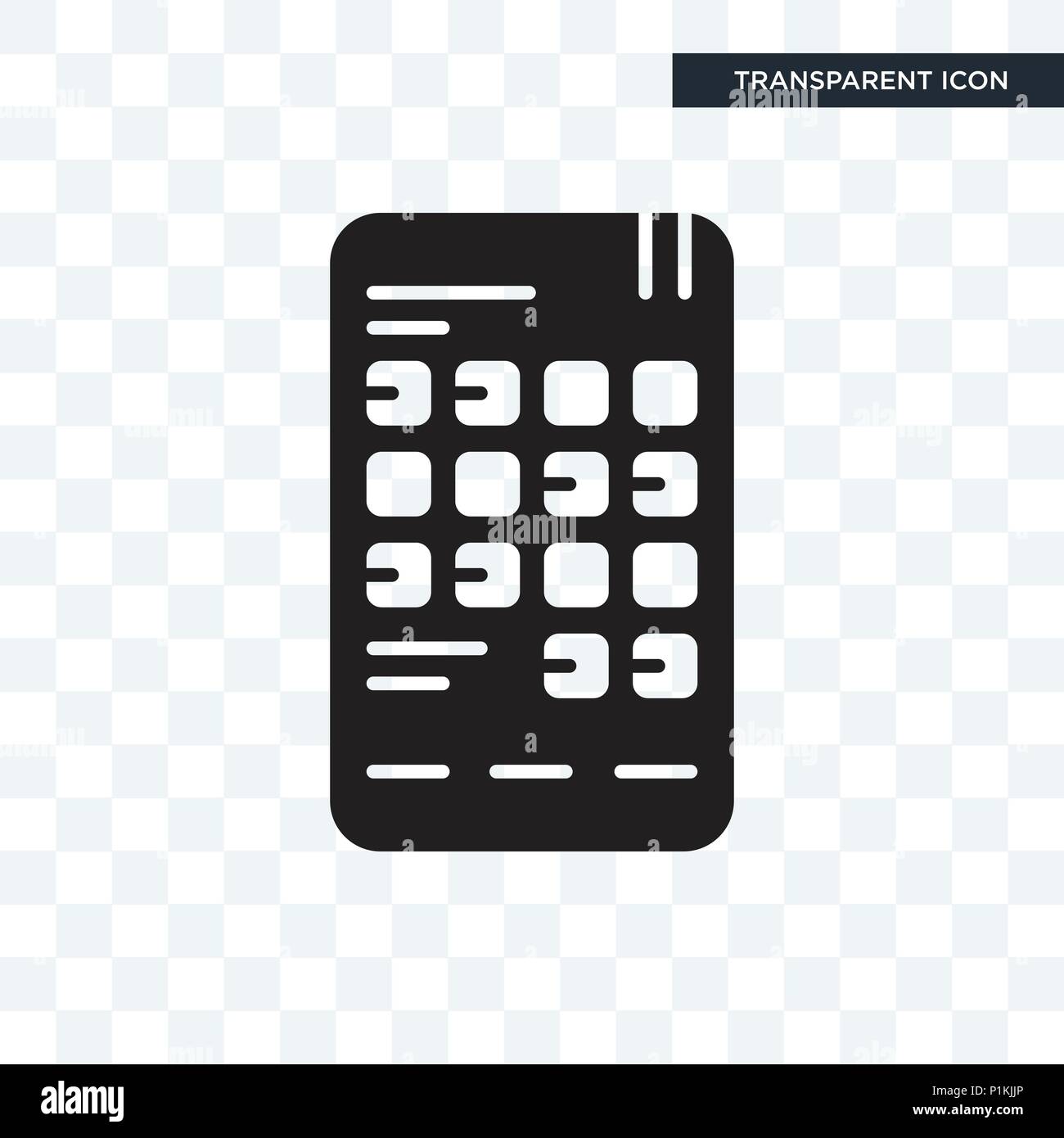 Smartphone vector icon isolated on transparent background, Smartphone