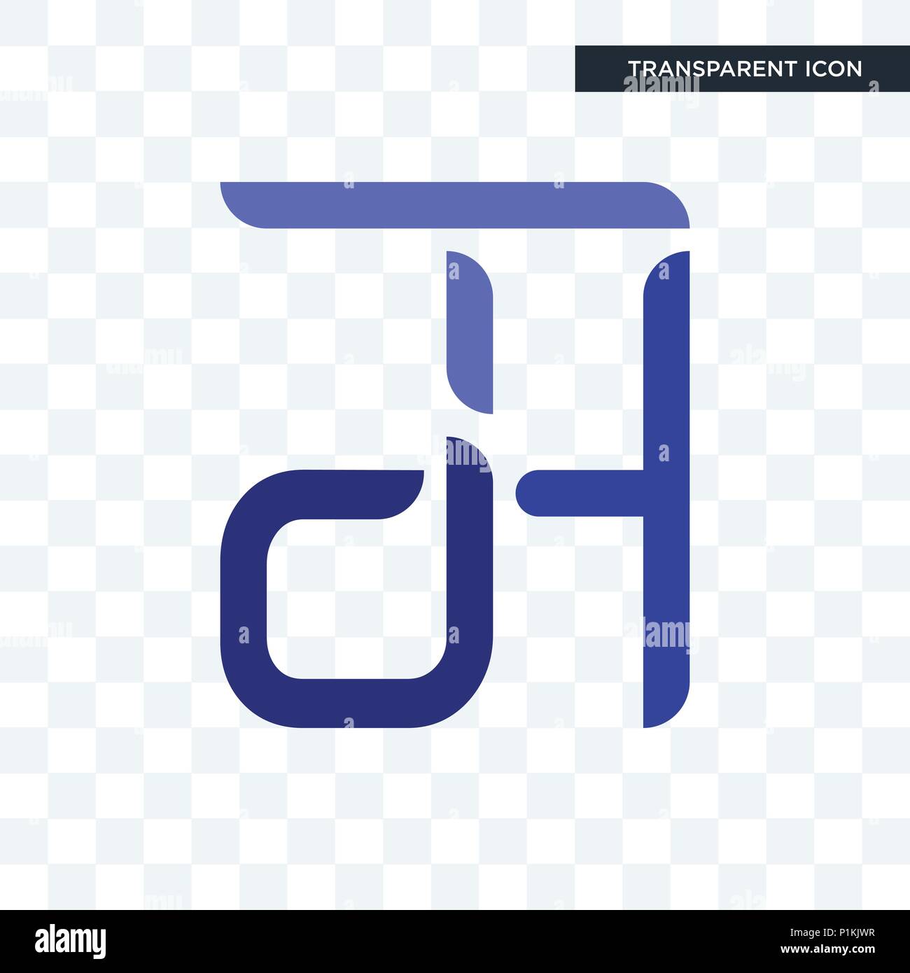 dth vector icon isolated on transparent background, dth logo concept Stock Vector