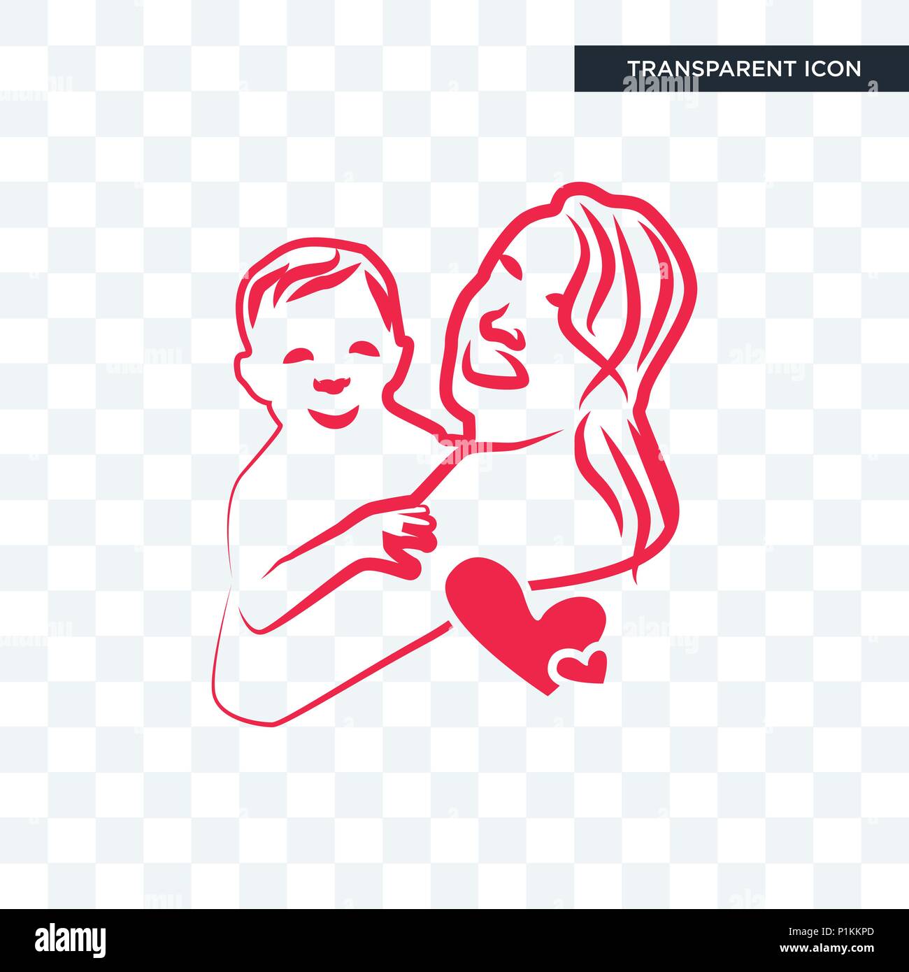 me and mom vector icon isolated on transparent background, me and mom ...