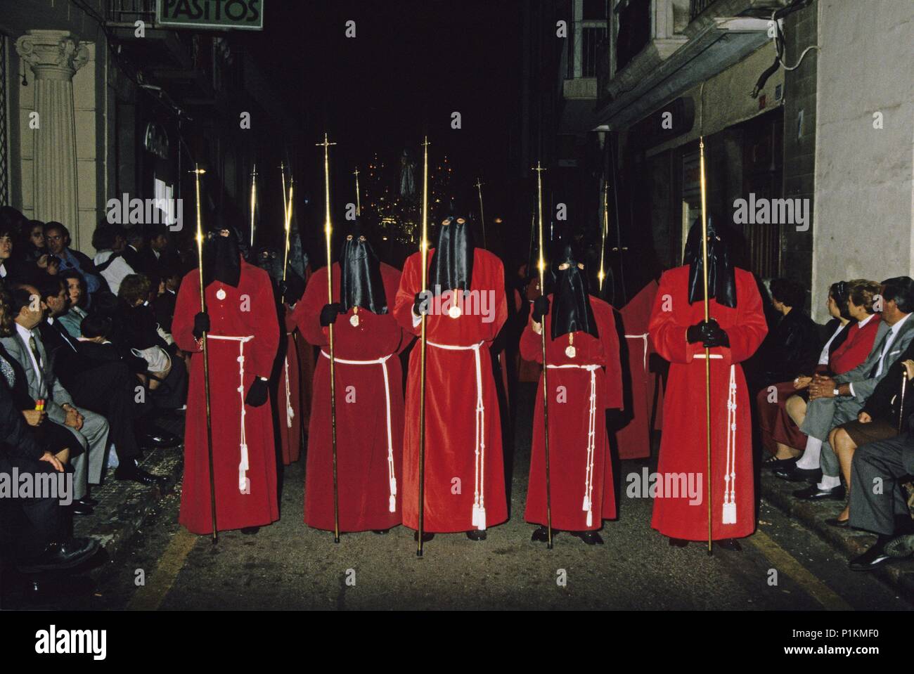 Cartagena, “Semana Santa” Holy Week festivity; night procession Stock