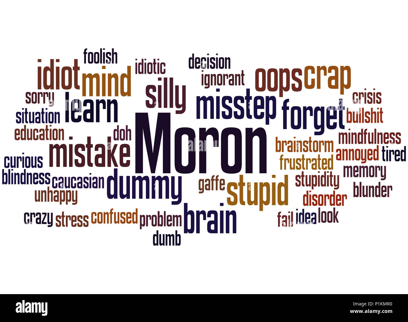 Moron, word cloud concept on white background Stock Photo Alamy