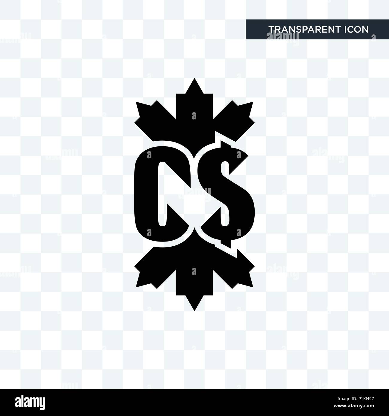 canadian dollar vector icon isolated on transparent background