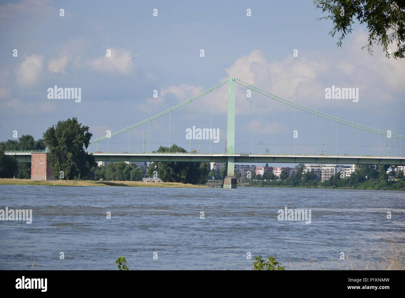 Blick auf die Mülheimer Brücke bei Köln 2014 Stock Photo