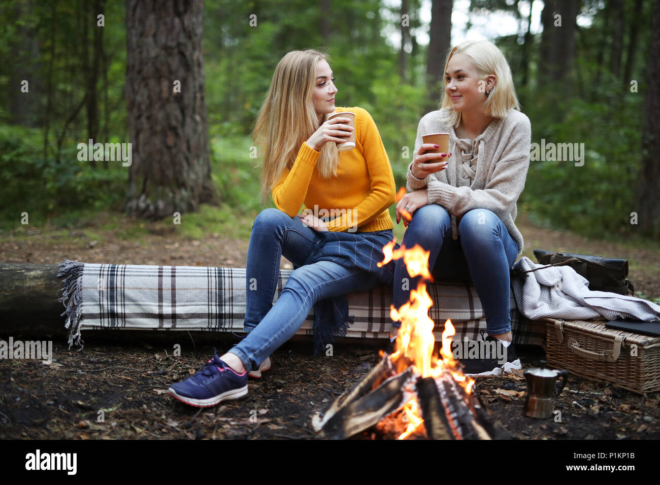 Women in the forest Stock Photo - Alamy
