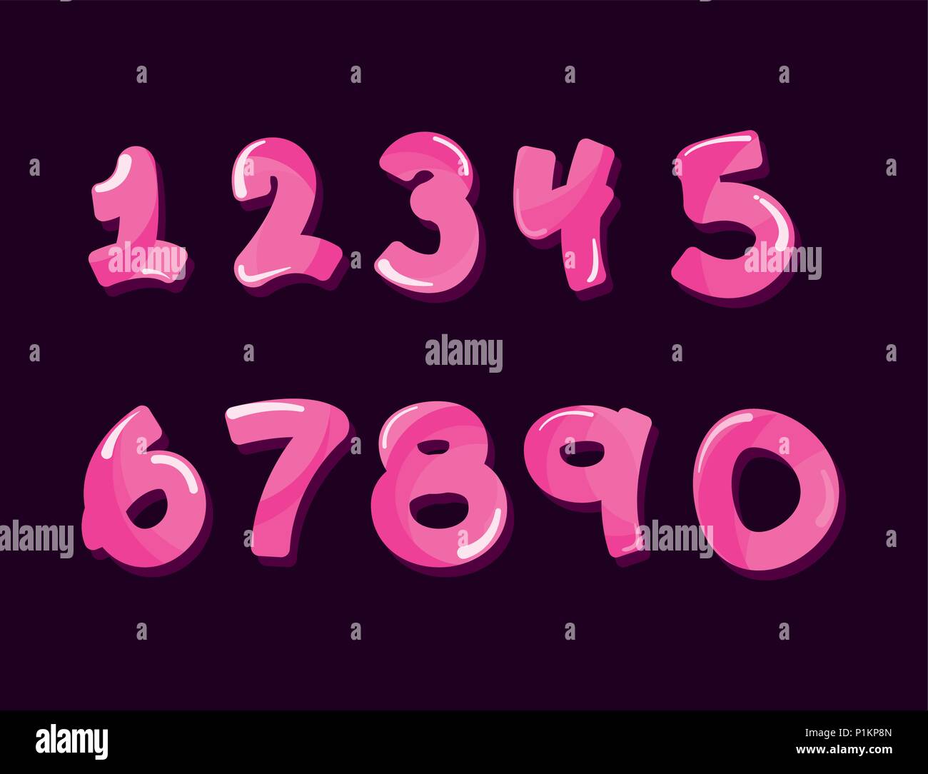 set numbers comic style vector illustration design Stock Vector Image
