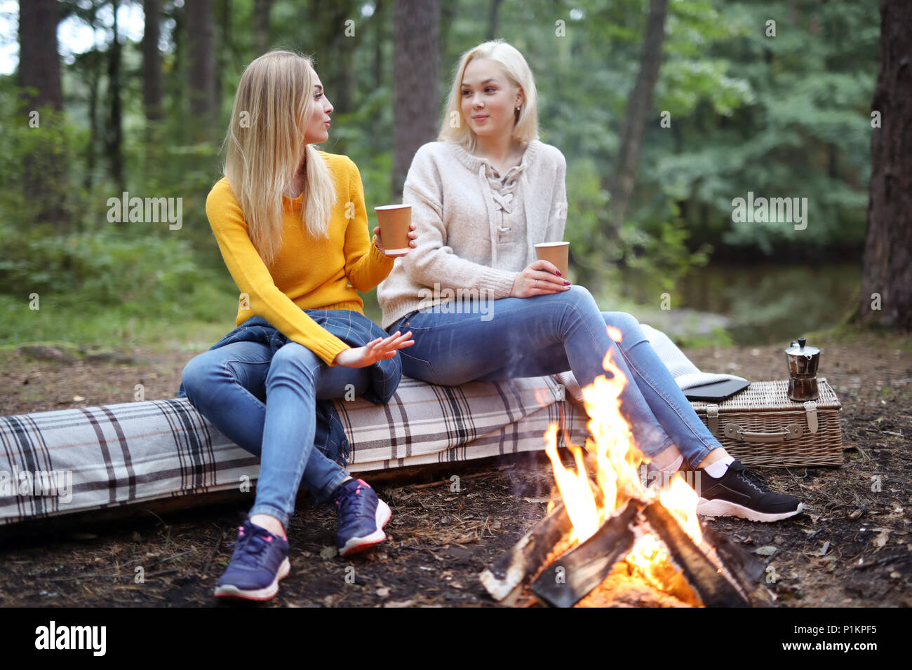 Women in the forest Stock Photo - Alamy