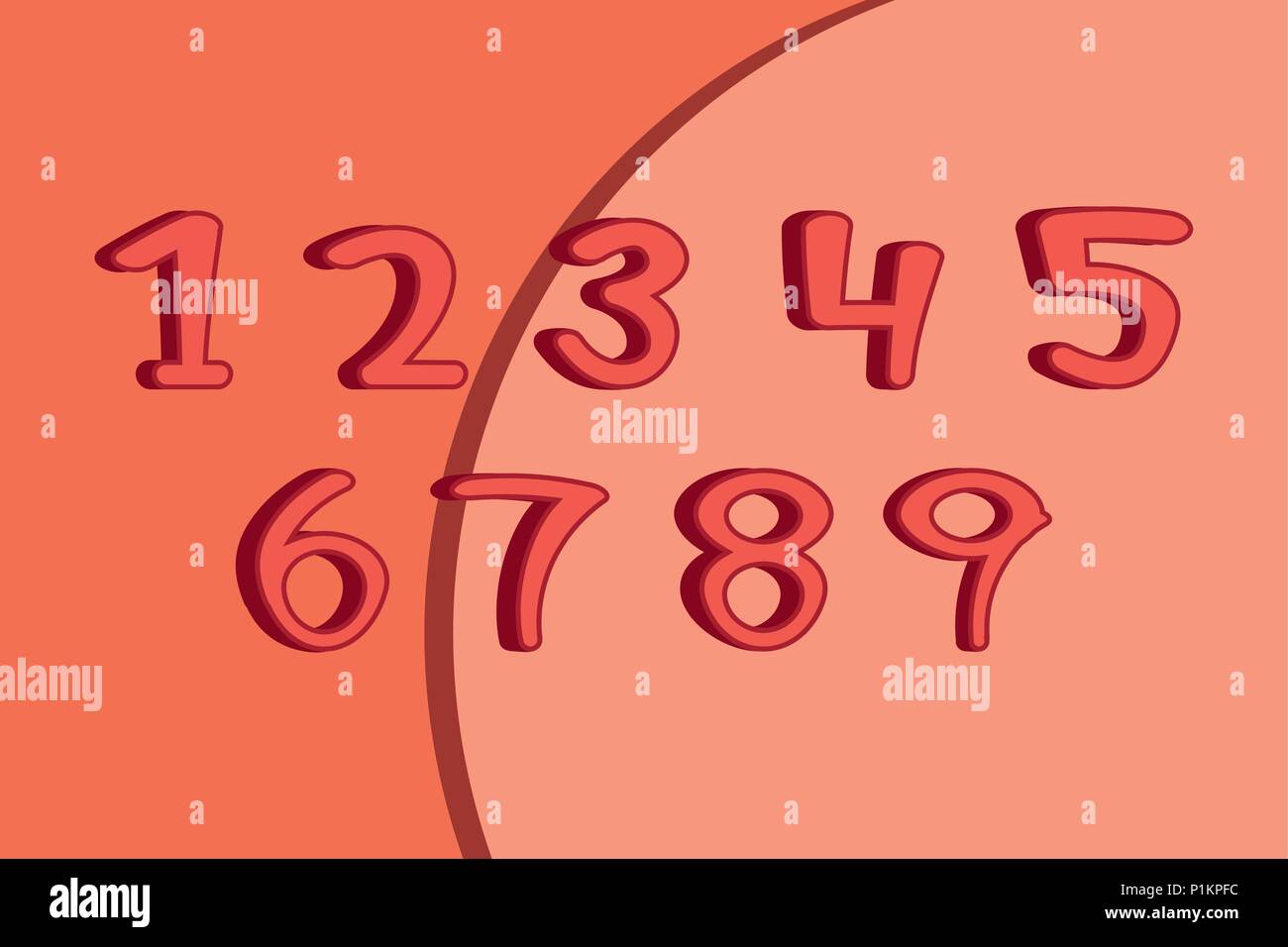 set numbers comic style vector illustration design Stock Vector Image