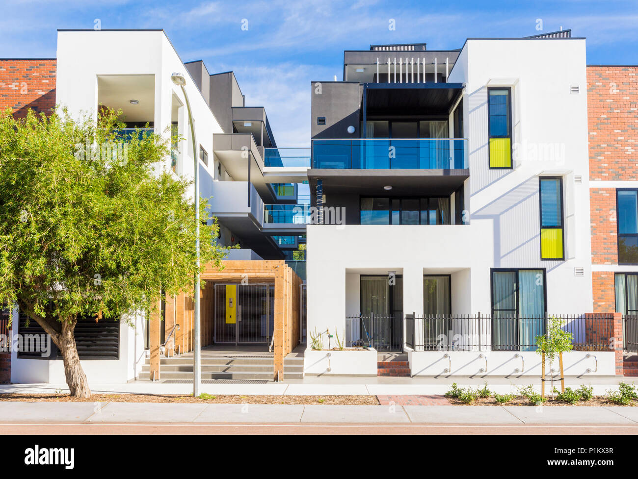 Modern apartment design, inner city, Perth, Western Australia Stock Photo
