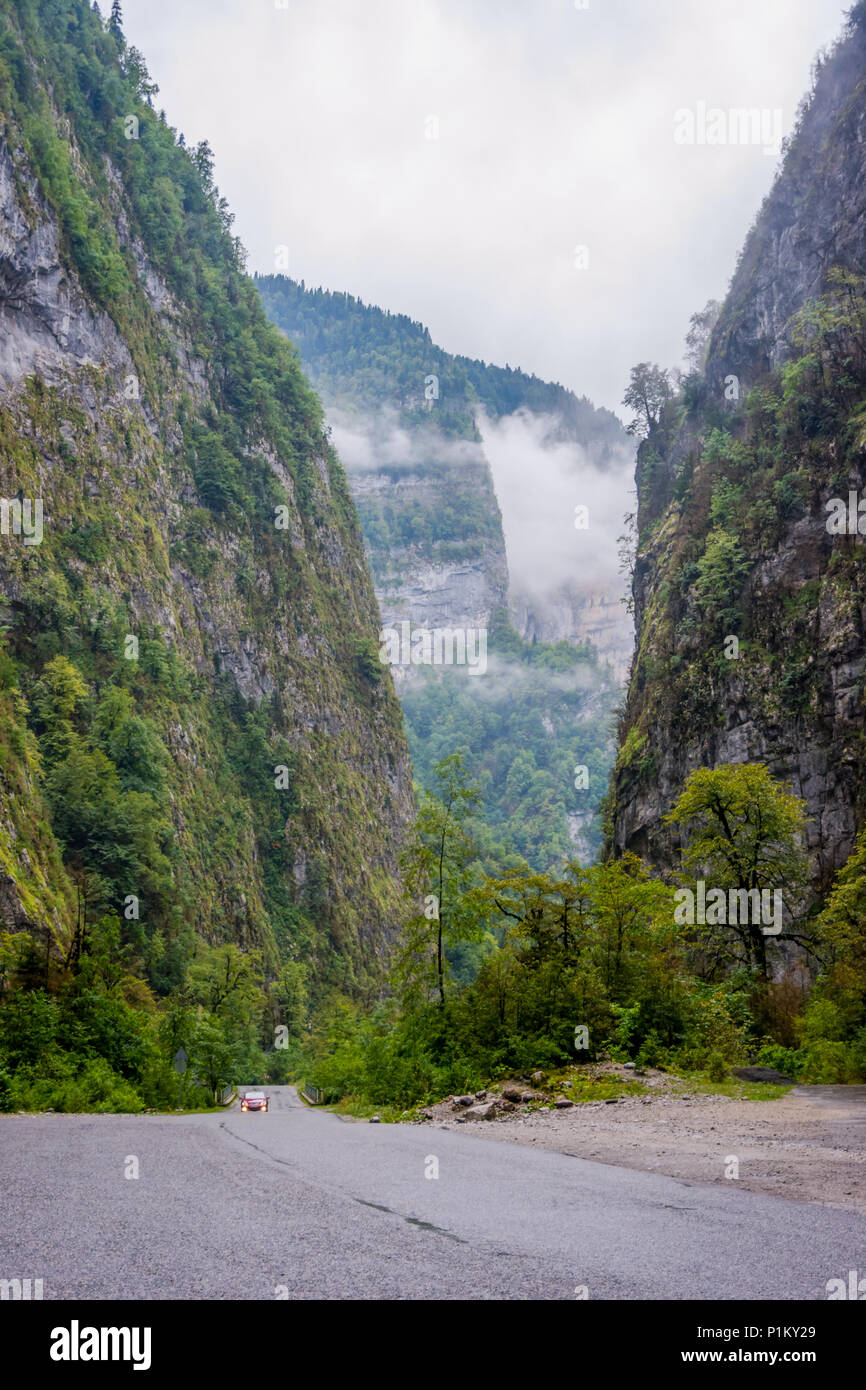 Narrow Kodori valley or Kodori Abkhazia Stock Photo Alamy