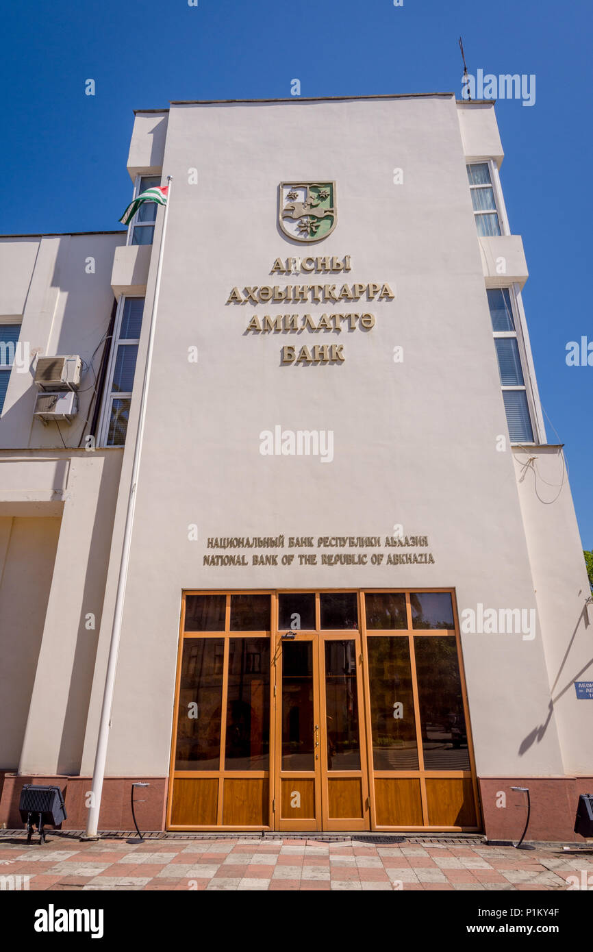 Sokhumi, Abkhazia/Georgia - Sep 3, 2017: Building of Abkhazian national Bank Stock Photo