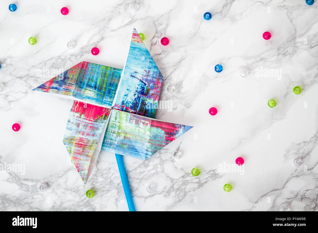Paper Mill Example Origami Colorful origami paper mill on white marble Stock Photo - Alamy