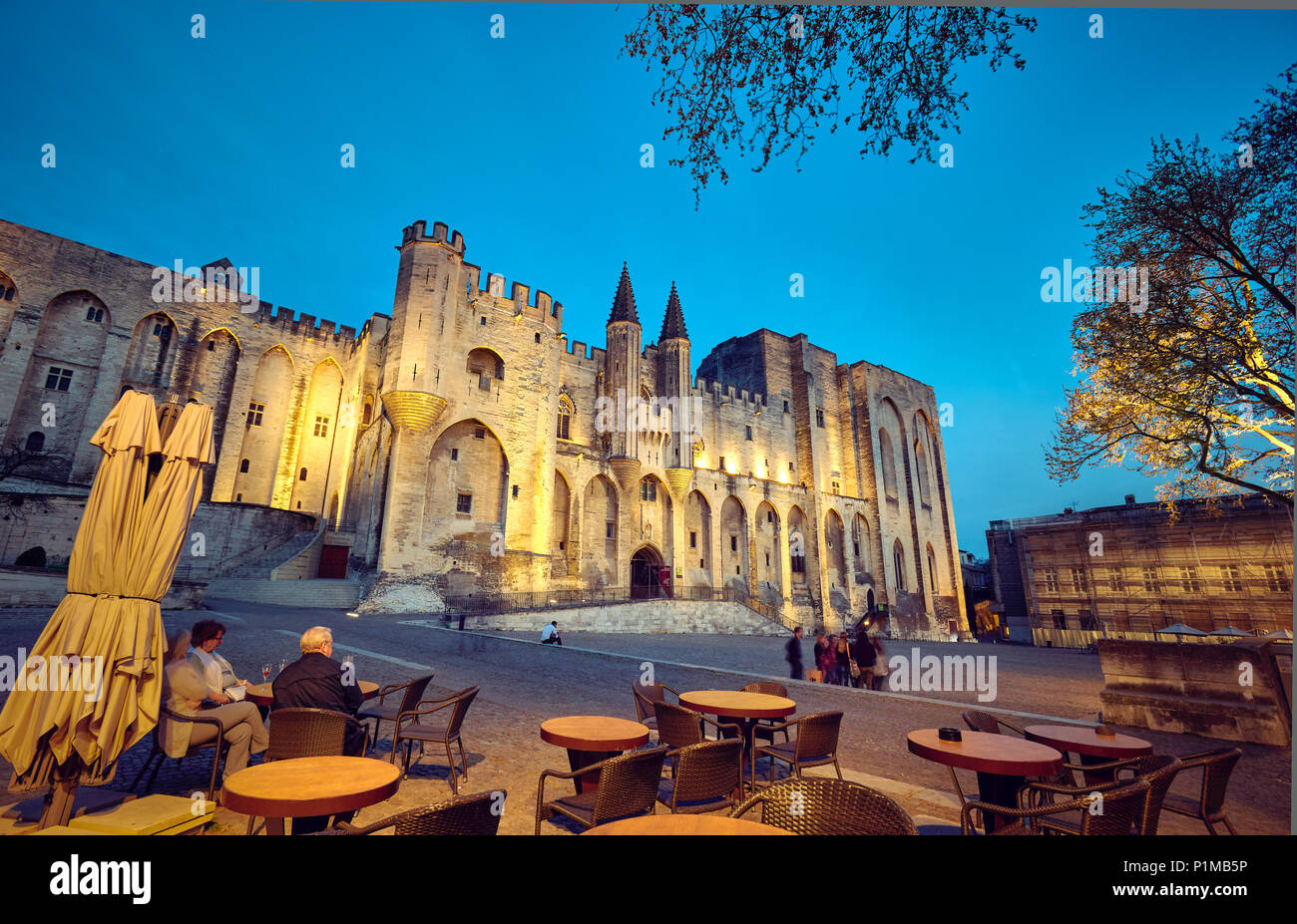 The Papal palace. UNESCO World heritage site. Avignon. Provence-Alpes-Cote d'Azur. France Stock Photo