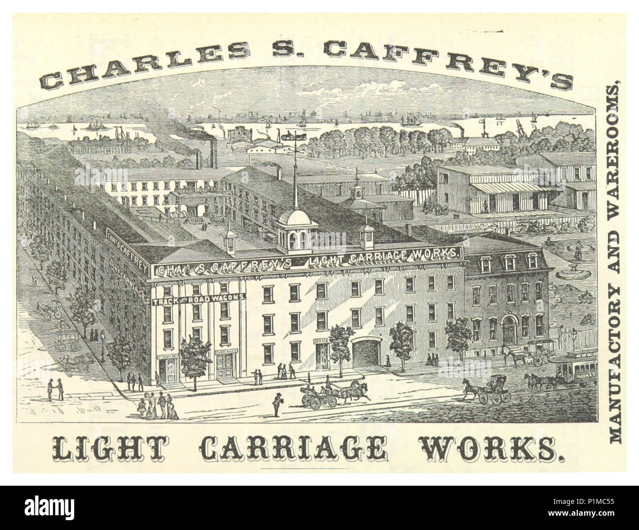 (1876Exhib) p793 - Philadelphia, CAFFREY'S LIGHT CARRIAGE WORKS Stock Photo