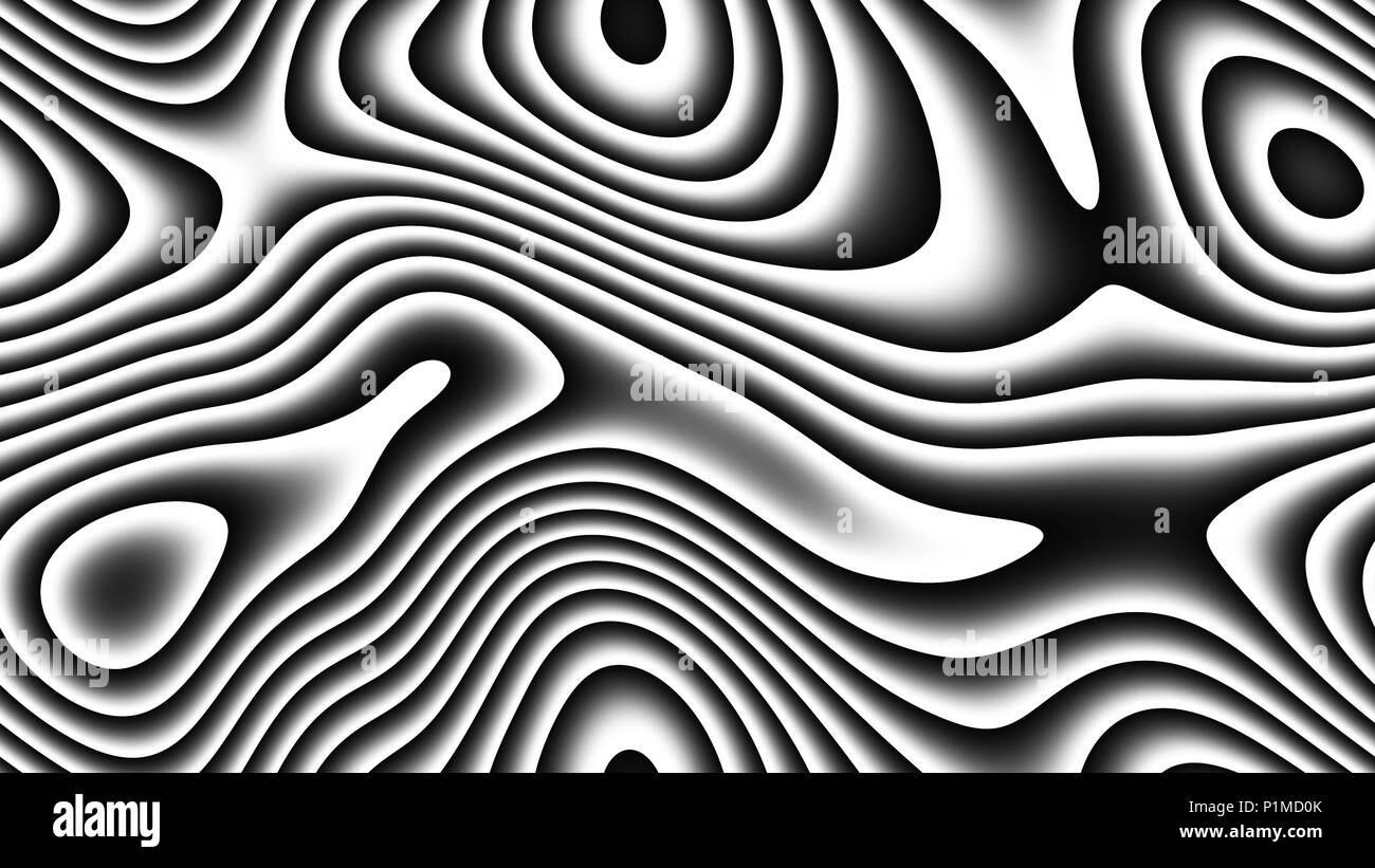 abstract curves - parametric curved lines and shapes 4k seamless background - illustration Stock Photo