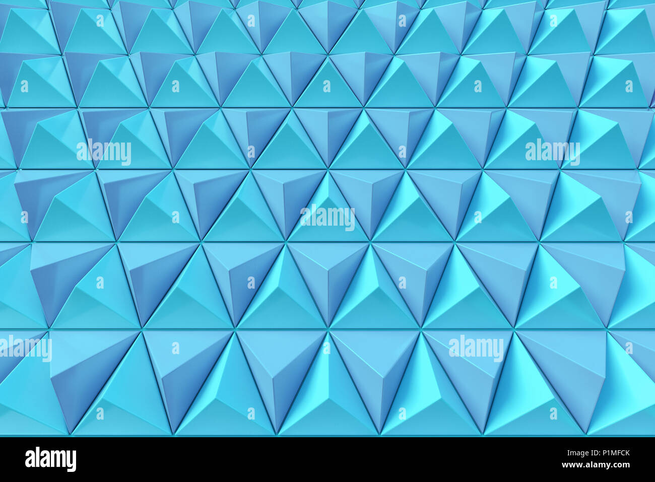 Abstract blue 3D minimalistic geometrical background of triangles Stock ...
