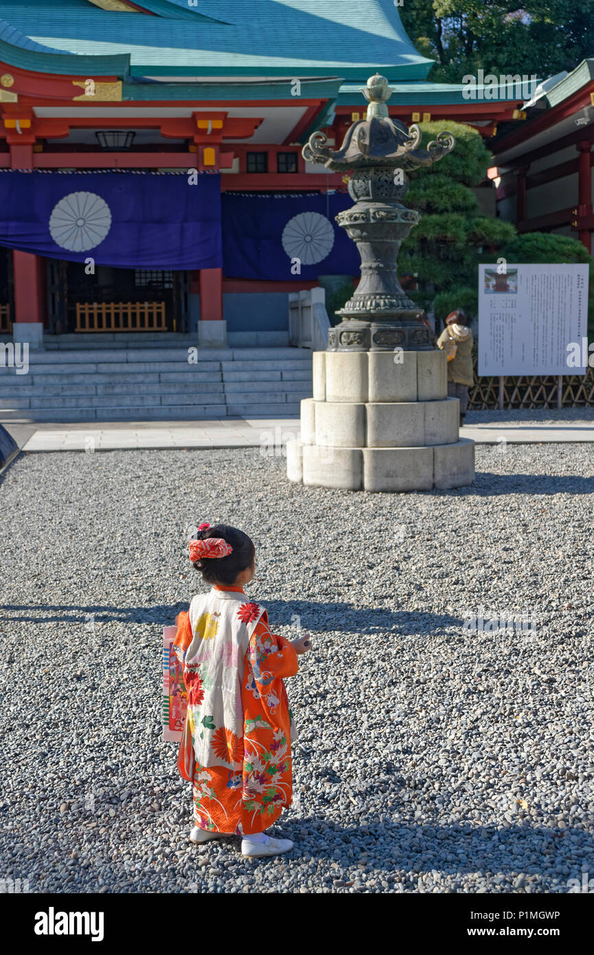 Hie Shinto shrine, (日枝神社) Akasaka, Tokyo, Japan Stock Photo