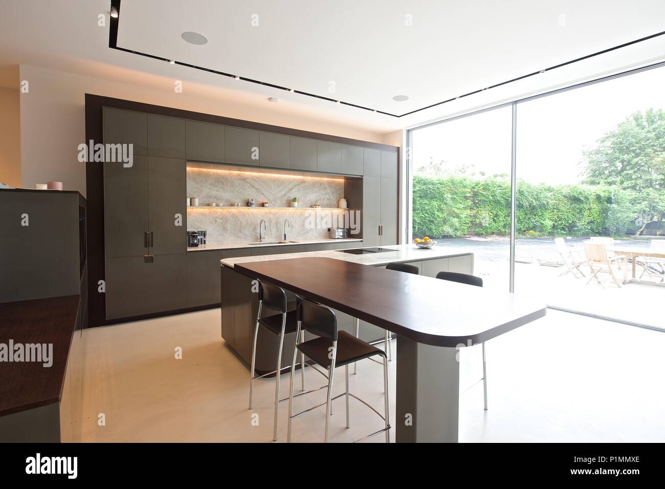 Modern Kitchen interior design Stock Photo