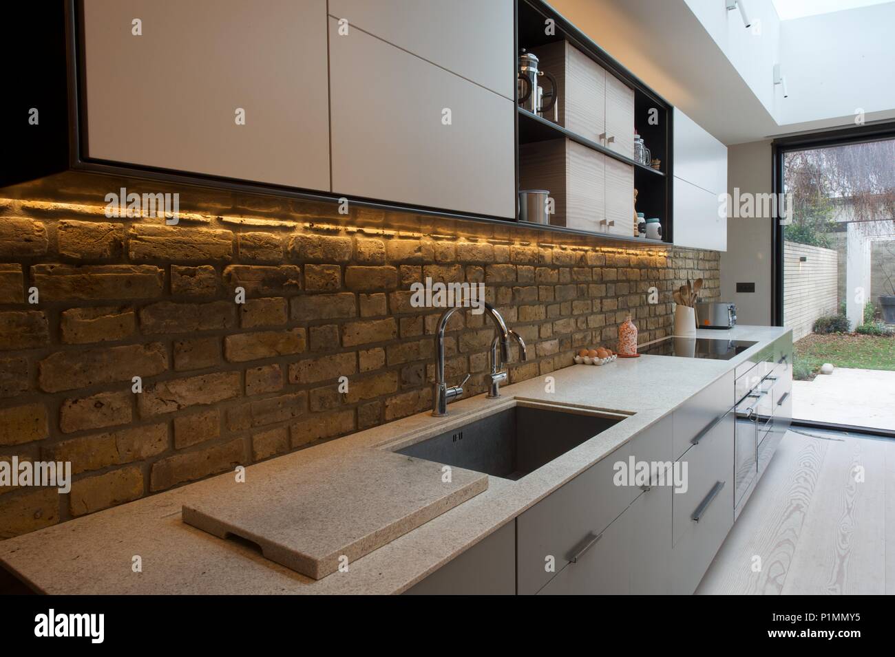 Modern Kitchen interior design Stock Photo