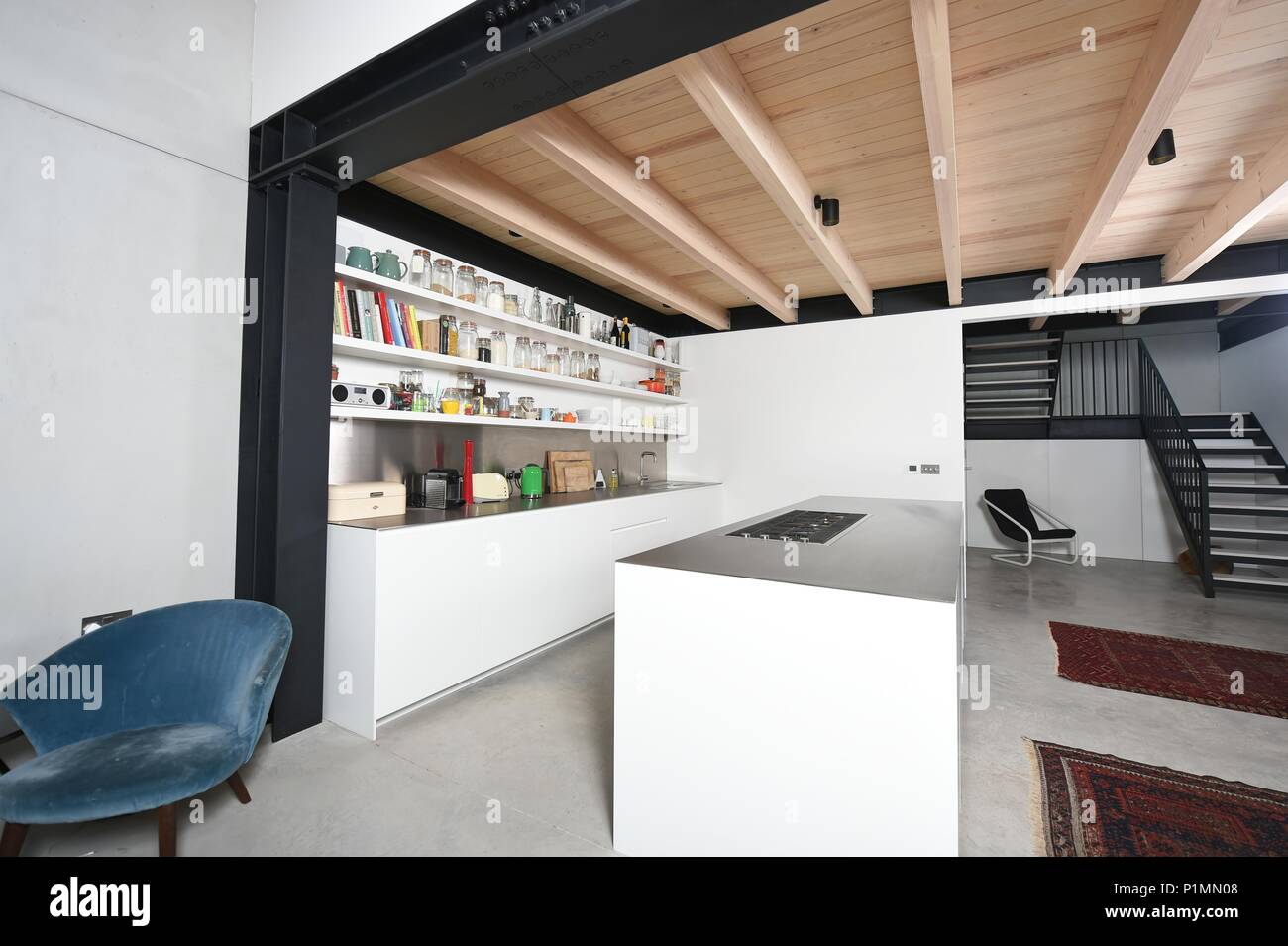 Modern Kitchen interior design Stock Photo
