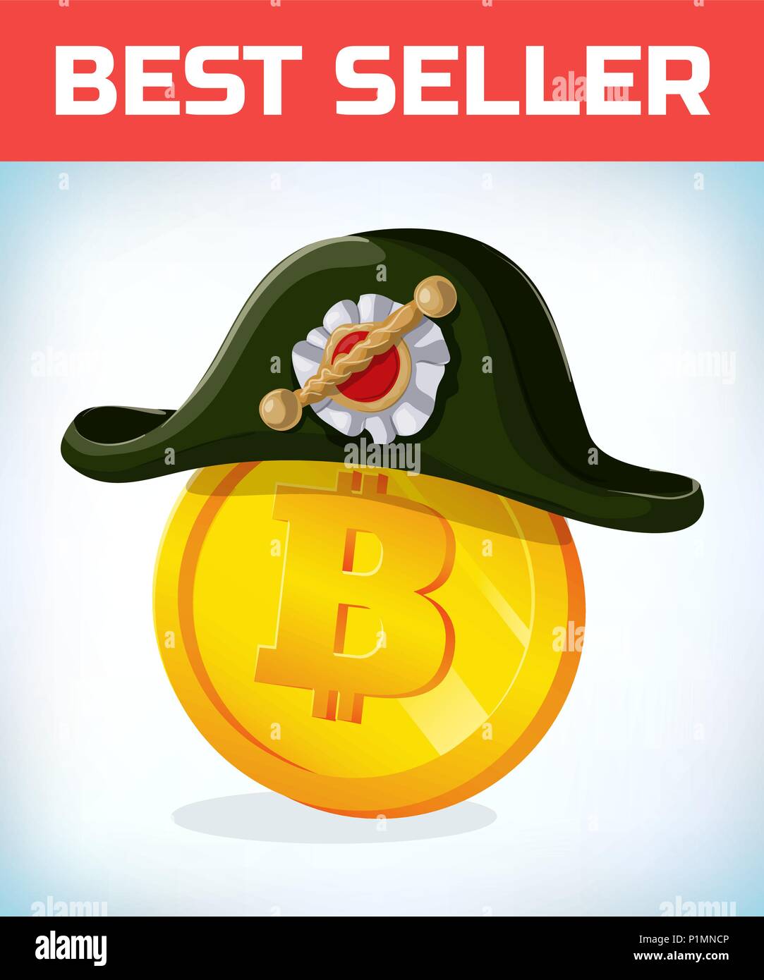 Bitcoin in french Napoleon tricorn hat. Bitcoin. Digital currency. Crypto  currency. Money and finance symbol. Miner bit coin criptocurrency. Virtual  m Stock Vector Image & Art - Alamy