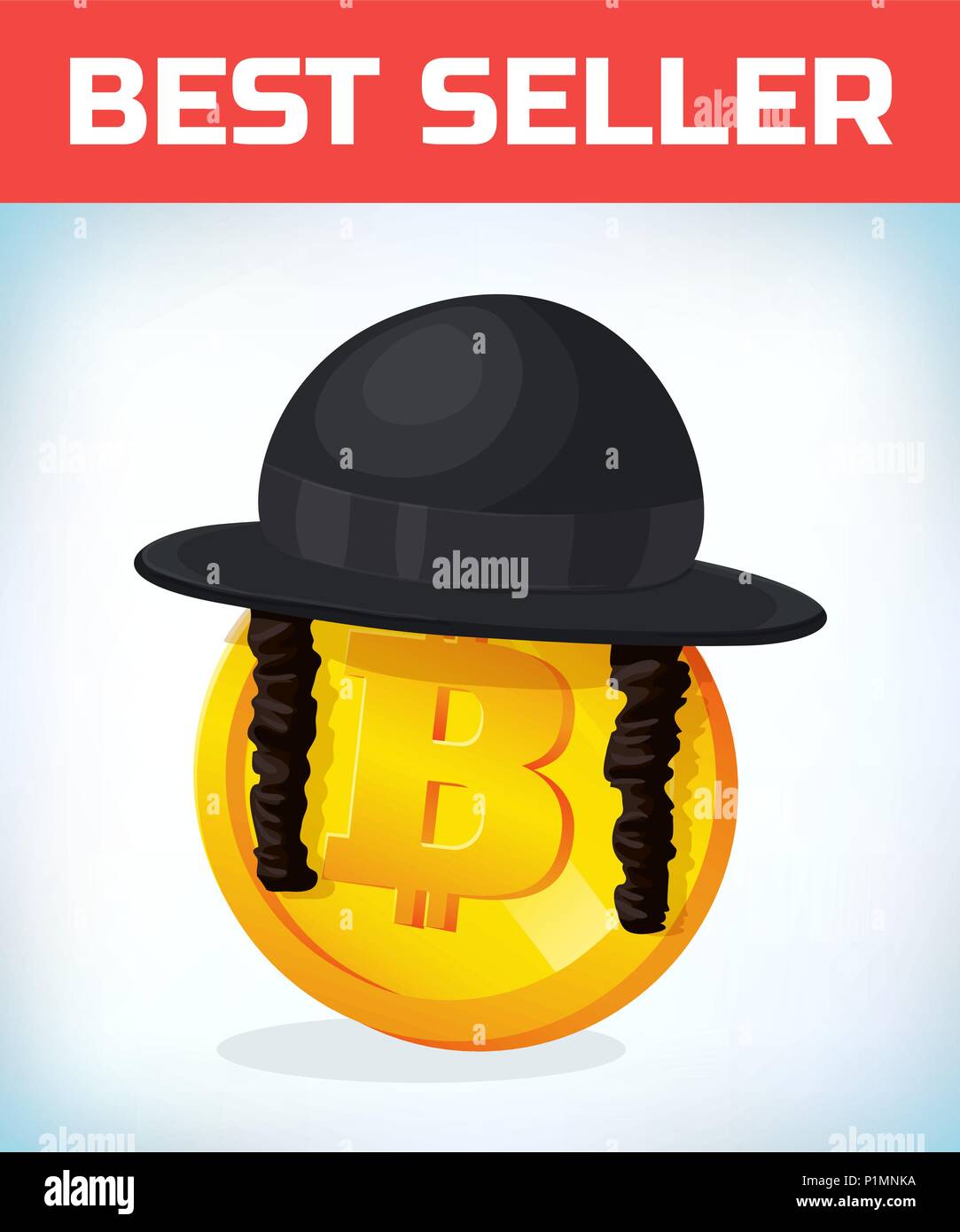 Bitcoin in Orthodox jewish hat. Bitcoin. Digital currency. Crypto currency.  Money and finance symbol. Miner bit coin criptocurrency. Virtual money con  Stock Vector Image & Art - Alamy