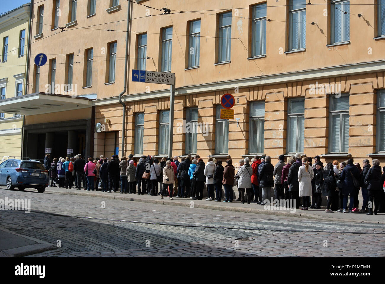 Free Entrance at President Palace Helsinki. Stock Photo