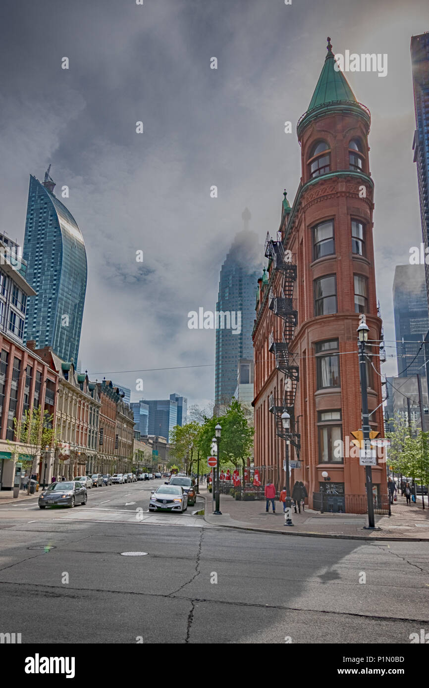 Gooderham or Flatiron Building in downtown Toronto, Canada. Stock Photo