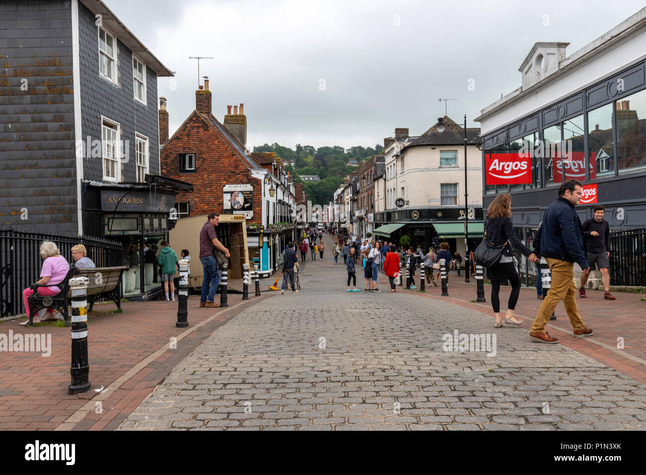 Cliffe High Street, a lovely shopping and browsing street, Lewes, East