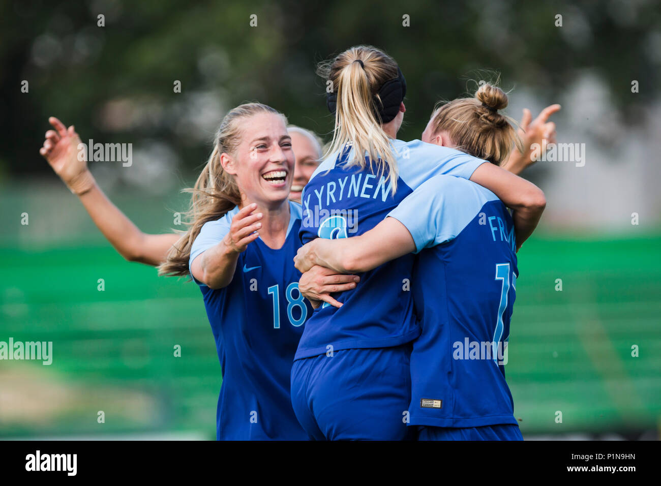 Belgrade, Serbia. 12th June 2018. Forward Linda Sallstrom of Finland ...