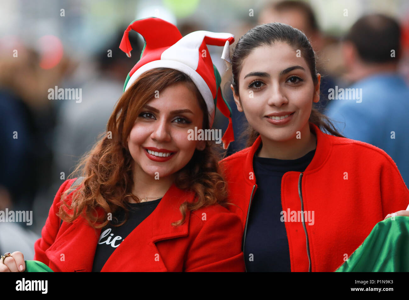 MOSCOU, MO - 12.06.2018: GENERAL PICTURES MOSCOW 2018 - Iranian fans fraternize in the Red Square region in Moscow. (Photo: Ricardo Moreira/Fotoarena) Stock Photo
