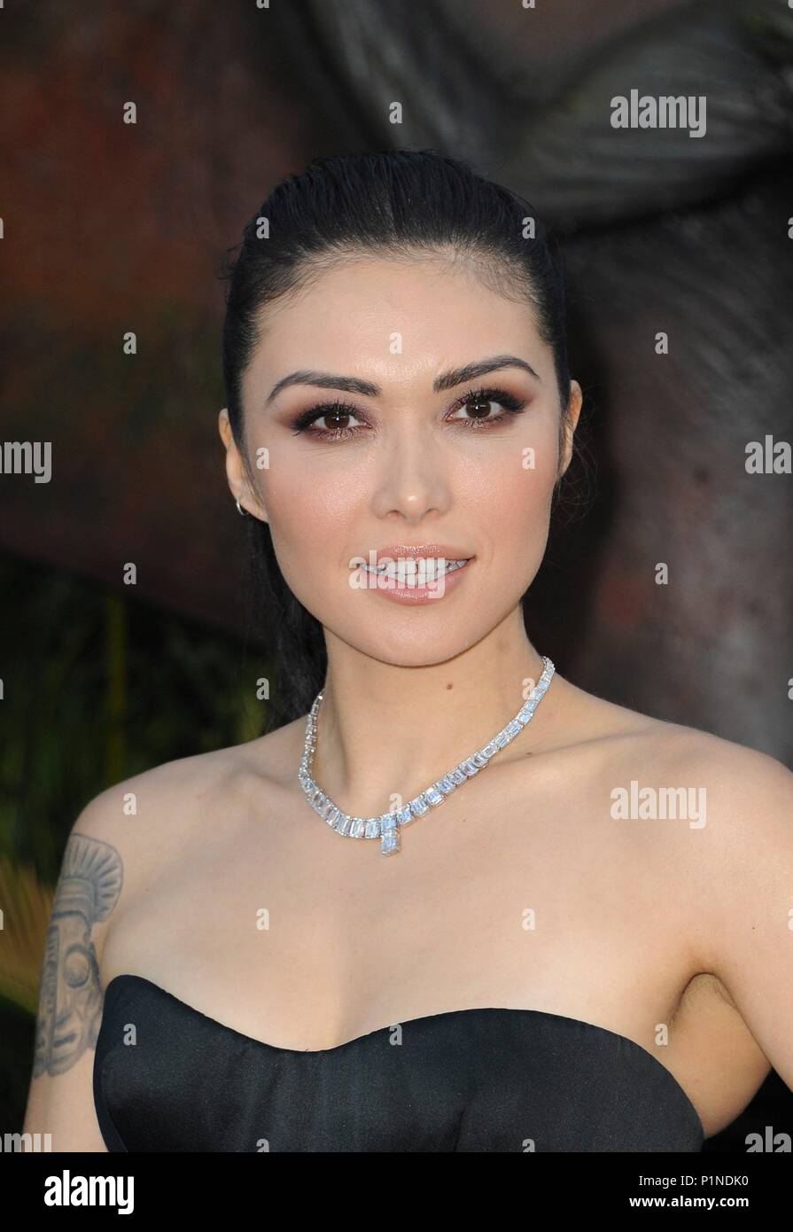 Los Angeles, CA, USA. 12th June, 2018. Daniella Pineda at arrivals for JURASSIC WORLD: FALLEN KINGDOM Premiere, Walt Disney Concert Hall, Los Angeles, CA June 12, 2018. Credit: Elizabeth Goodenough/Everett Collection/Alamy Live News Stock Photo