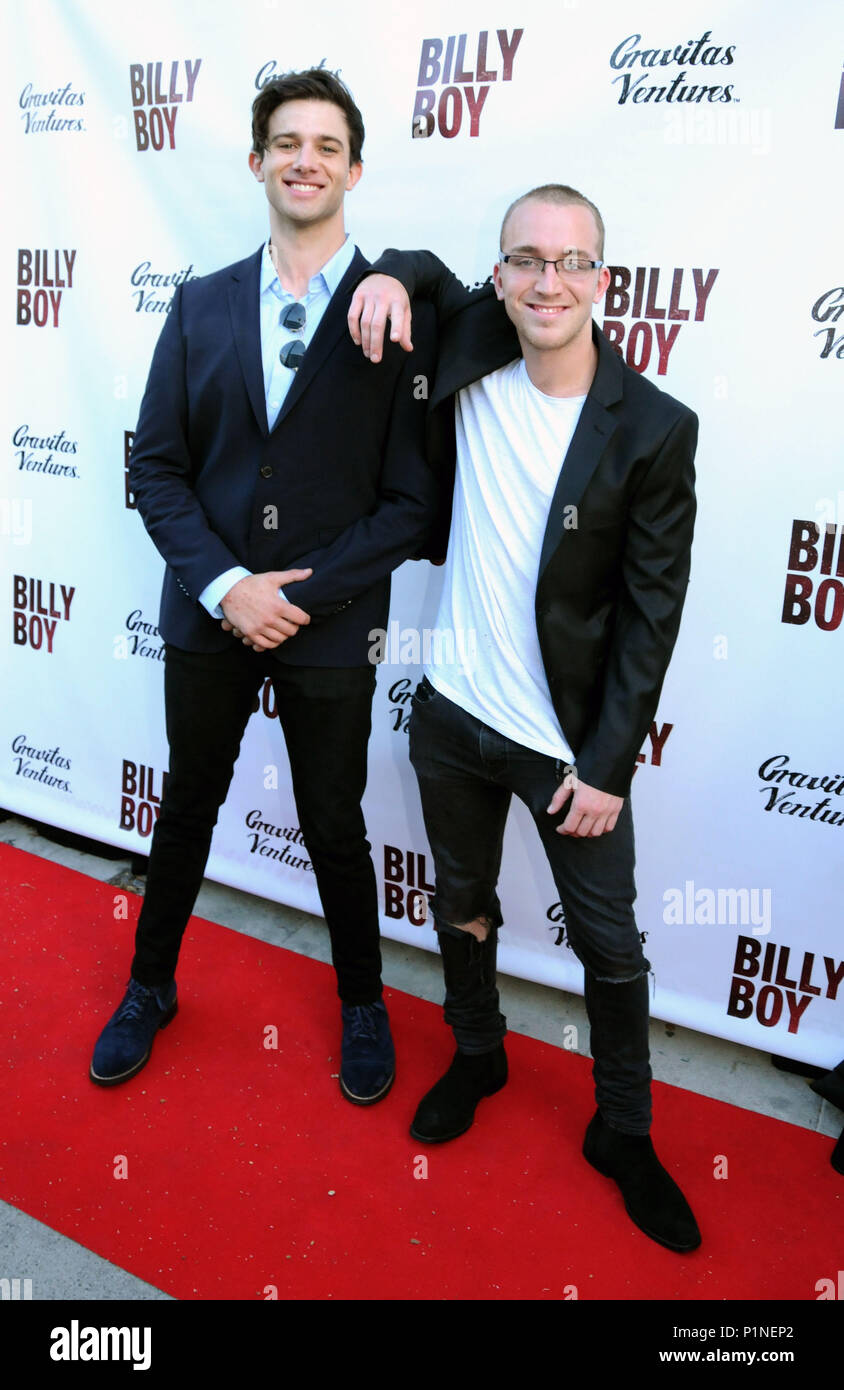 Beverly Hills, California, USA. 12th June, 2018. (L-R) Actor Adam Walker and Lucas Taggart attend the Los Angeles Premiere of 'Billy Boy' on June 12, 2018 at Laemmle Music Hall in Beverly Hills, California. Photo by Barry King/Alamy Live News Stock Photo