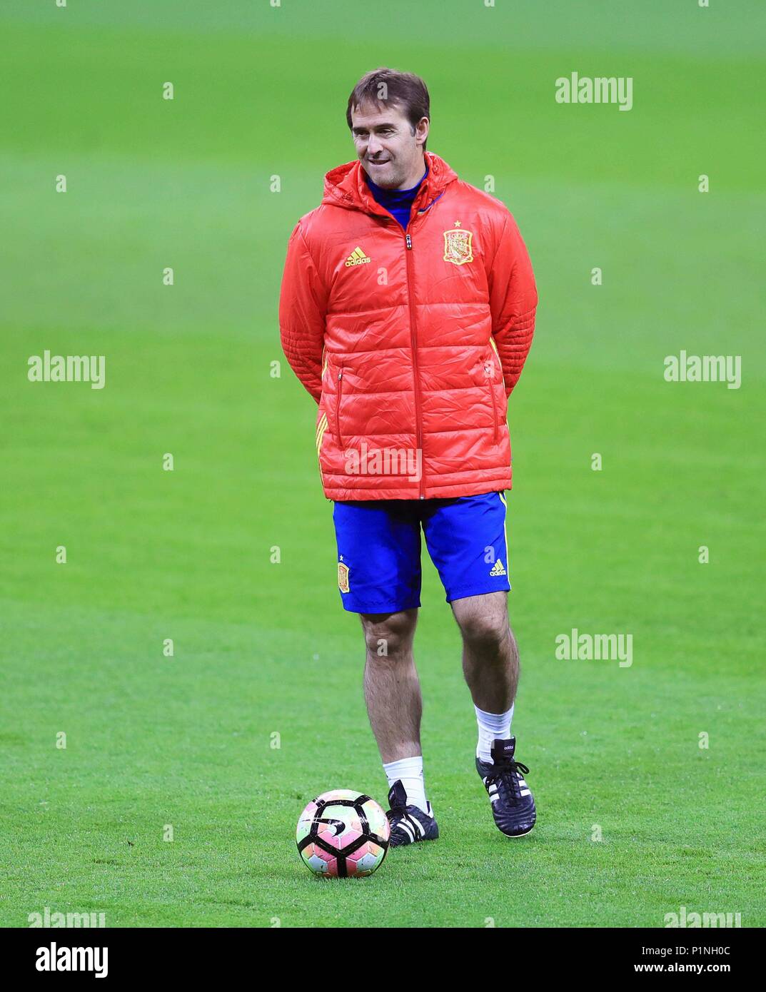 Spain manager Julen Lopetegui Argote during a training session at