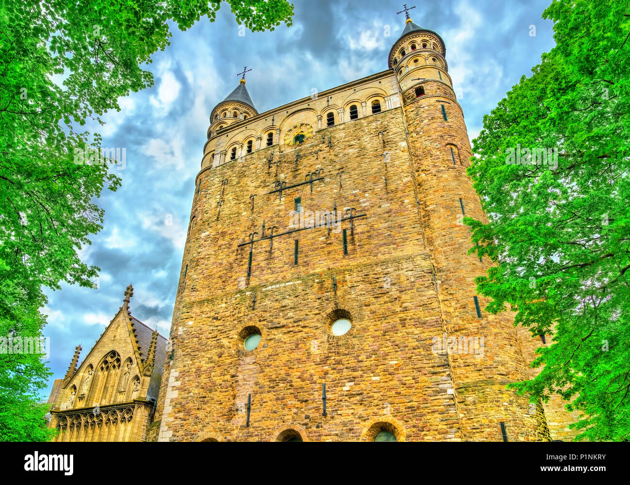Basiliek van OnzeLieveVrouw, Basilica of Our Lady in Maastricht, the Netherlands Stock Photo